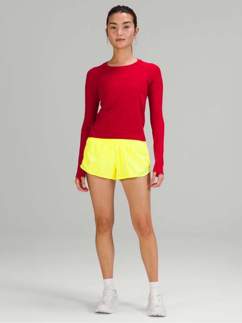 Lululemon Athletica Hotty Hot Low-Rise Lined Short 2.5 Inseam Electric Lemon - Picture 3 of 12